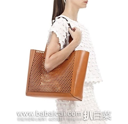 LOEFFLER RANDALL 洛菲勒·兰德尔 女士 真皮镂空手提托特包 $71.56 到手￥580 可直邮