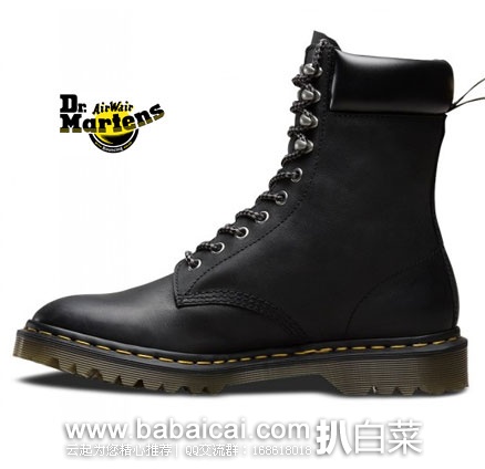 Dr.Martens 中性款 10孔 真皮高帮马丁靴