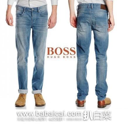 英国亚马逊：Boss Orange 雨果博斯 橙标 男士直筒牛仔裤  原价£119，现2.8折£34.06起