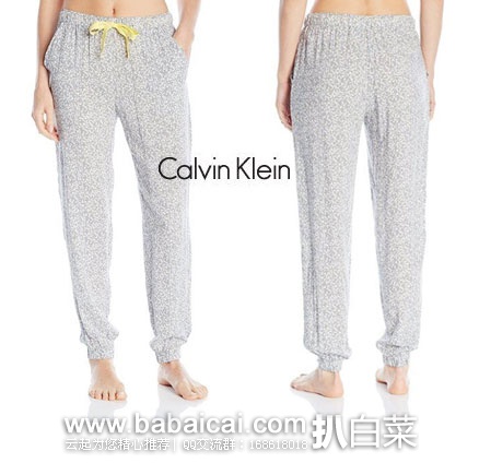 Calvin Klein Women’s 女士 印花宽松睡裤  原价$42，现S码降至$13.24，历史新低