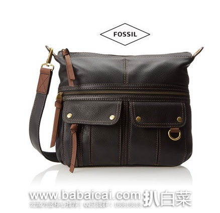 Fossil 化石 女士 大号款真皮单肩斜挎包 原价$188，现降至$78.74