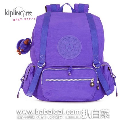 Kipling 吉普林 Joetsu 双肩背包 原价$139，现好价$58.08，到手￥460