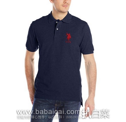 U.S. Polo Assn. 男士 纯棉Polo衫 原价$31，现S码特价$20.75