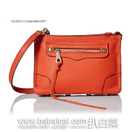 Rebecca Minkoff 瑞贝卡明可弗 女士Regan真皮单肩包 原价$195，现历史新低$79.9