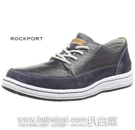 英国亚马逊： Rockport 乐步 Pt Mdgd 男士 4孔系带真皮牛津鞋  原价£85，现£26.64，直邮退税实付£22.2