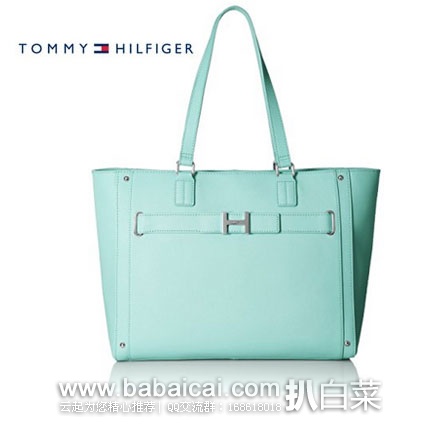 Tommy Hilfiger  汤米希尔费格 女款  真皮单肩手提包 原价$198，现3.6折$71.4