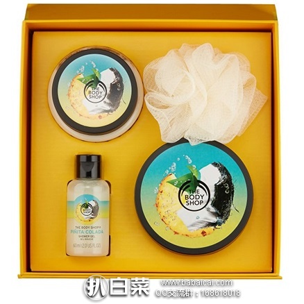 The Body Shop 美体小铺身体沐浴四件套 热带甜蜜菠萝椰子香味 原价$33，现$7.56，用券85折新低$6.42，凑单到手约￥58