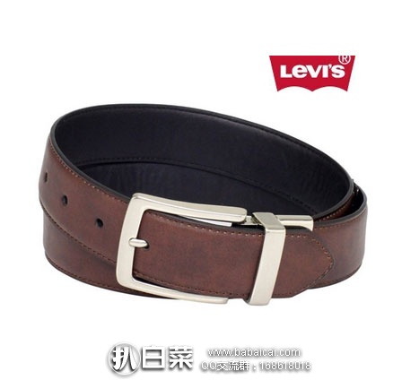 Levi’s 李维斯 35mm Reversible 男款 真皮休闲皮带 原价$35，现2.7折新低$9.59