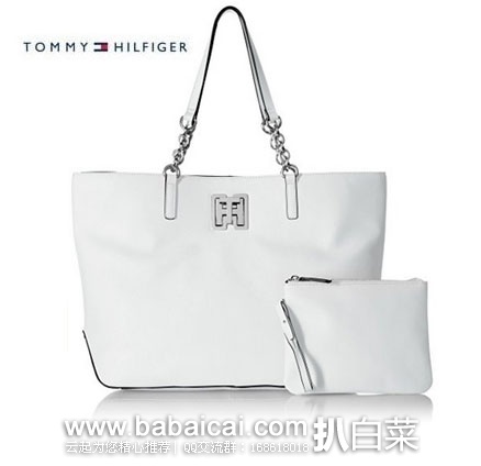 TOMMY HILFIGER 汤米·希尔费格 真皮单肩手提包 原价$188，现3.6折$68.47