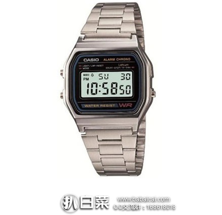 日本亚马逊：CASIO 卡西欧 A158WA-1JF 复古电子表 好价1008日元（约￥66）