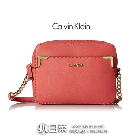 Calvin Klein SaffiaNo Cross Body Bag 女士 真皮斜挎包  现降至$61.03