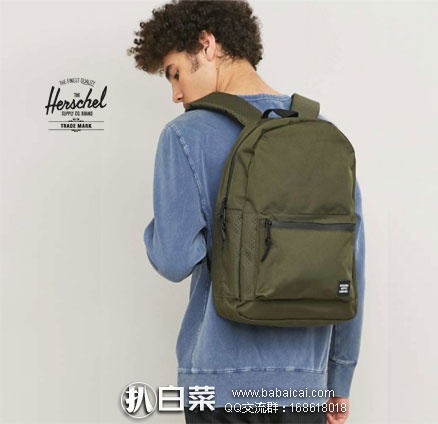 6PM：Herschel Supply Co.  Heritage  男士双肩包 原价$70，现降至$28