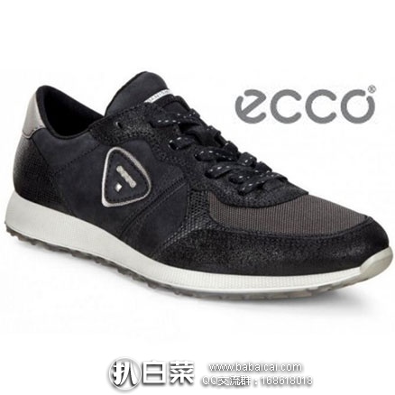 ECCO 爱步 女士 Sneak Fashion Sneaker 真皮 休闲鞋（原价$150，现$74.22 ），黑五8折后$59.37