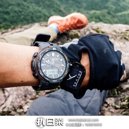 CASIO 卡西欧 S6000Y-1CR 登山系列 6局电波太阳能手表（原价$700，现$392），网络星期一7折新低$274.4