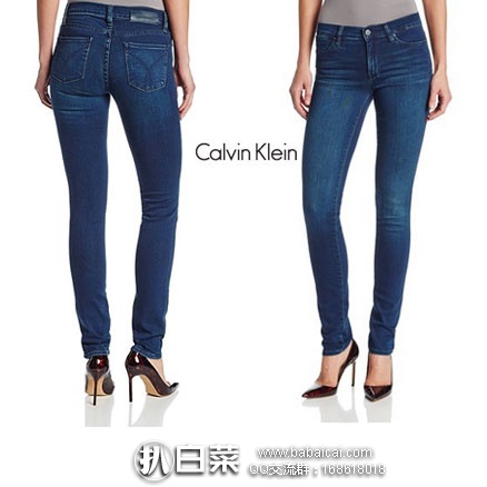 Calvin Klein Jeans 女士修身小脚裤型 牛仔裤 （原价$70，现$34.99 ） ，黑五7折后$24.5