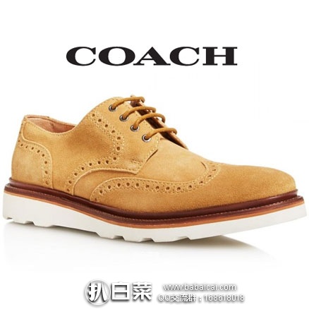 6PM：COACH 蔻驰 男士 布洛克 复古牛津鞋 原价$245，现降至4折$98