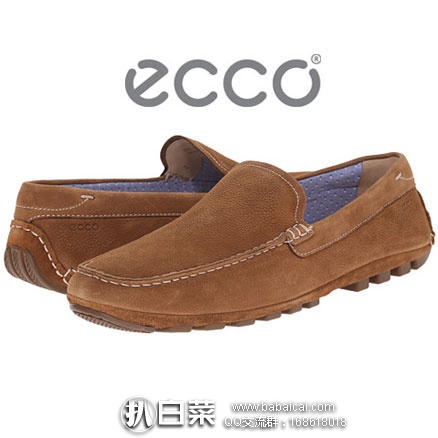 6PM：ECCO 爱步 夏日莫克系列 男士真皮一脚蹬  原价 $140，现降至5折$69.99