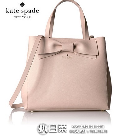 kate spade 凯特丝蓓 Clement 十字纹真皮斜挎包手提包优雅蝴蝶结款 原价$358，现$161.91，黑五7折实付新低$113.34，直邮免运费，含税到手约￥918