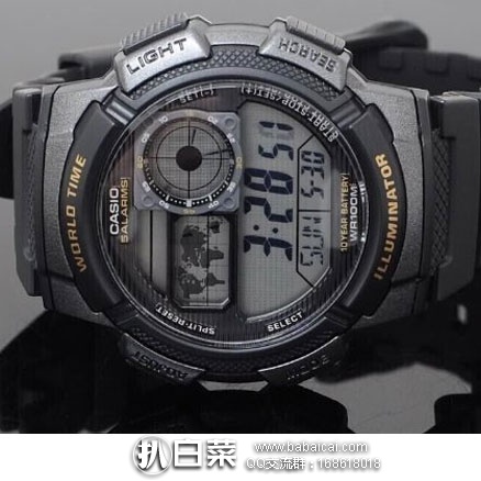 亚马逊海外购：Casio 卡西欧 AE-1000W-1AVDF 男士电子运动手表 特价￥84.61元