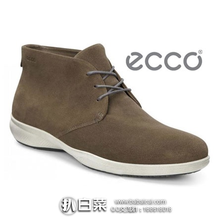 6PM：ECCO 爱步  Grenoble Chukka Boot 男士真皮短靴 原价$180，现降至$80.99