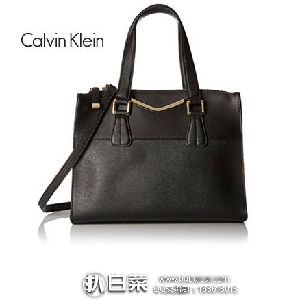 Calvin Klein 女士 四方款 真皮单肩斜挎包 原价$248，现降至2.8折$70.61