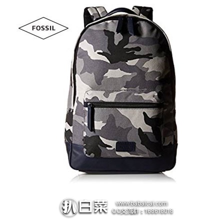 Fossil 化石 Estate系列  Canvas Backpack 男士 帆布双肩包  原价$98，现降至新低$40.41