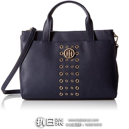 Tommy Hilfiger 汤米希尔费格 女士真皮单肩手提包 原价$118，现$43.8，网络星期一7折新低$30.66，到手仅￥310