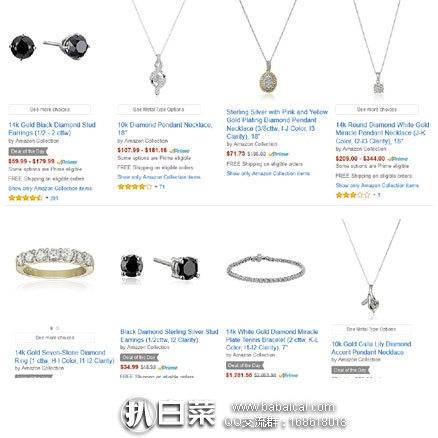 金盒特价，Amazon 钻石首饰专场，全场低至2.5折起，几乎都可以直邮！