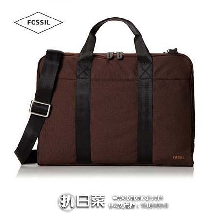 Fossil 化石 MERCER系列 男士 14英寸 轻量防水尼龙公文包  原价$138，降至3.1折 $45.34