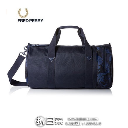 Fred Perry 弗莱德·派瑞  Men’s Nylon Barrel Bag 男士经典圆筒斜挎包 降至$24.4