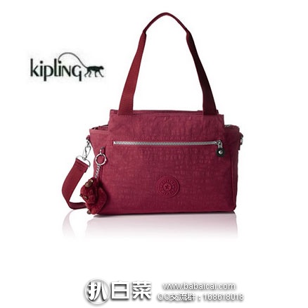 英国亚马逊：Kipling 吉普林 Elysia 女士手提包 现价£32.72，直邮退税实付£27.27