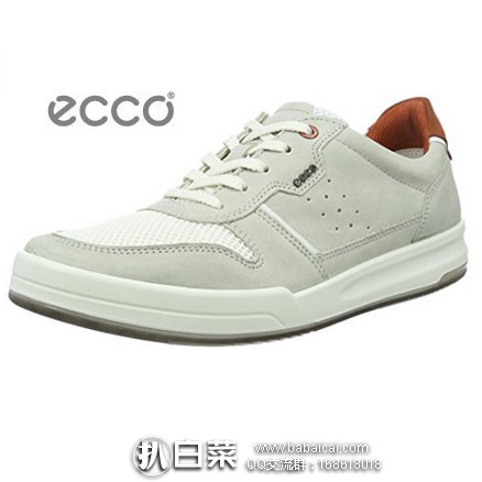 ECCO 爱步 Jack Summer Fashion Sneaker 男士 真皮系带鞋 降至$63.6