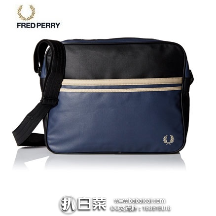 亚马逊海外购：Fred Perry 弗莱德·派瑞 男士休闲斜挎包 蓝黑色  降至￥315.62