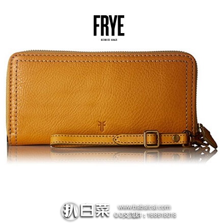 FRYE 弗莱 女士  Claude Zip Wallet  真皮钱包  原价$198，现降至3.7折$73.27