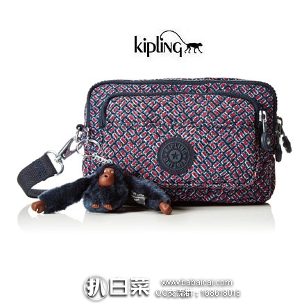 亚马逊海外购：KIPLING 吉普林 女士 迷你几何印花斜挎包  降至￥213.42