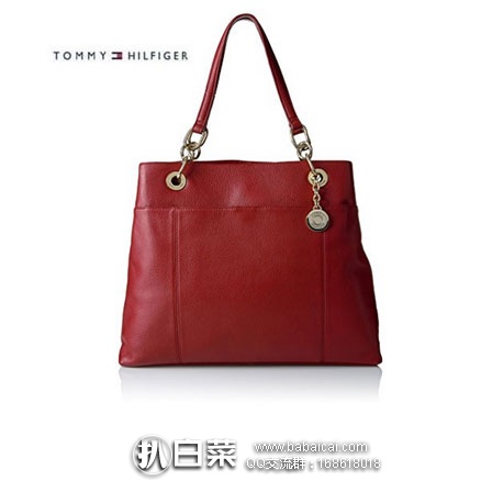 Tommy Hilfiger 汤米·希尔费格 女士真皮单肩包 原价$198，现降至$51.53