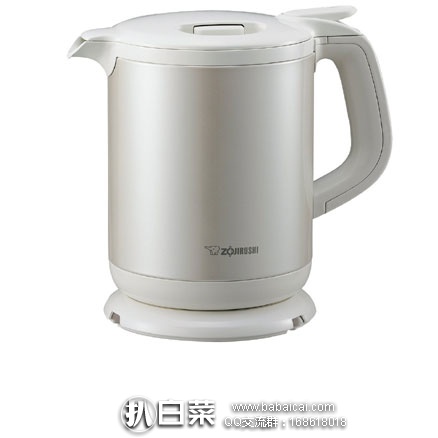 日本亚马逊：ZOJIRUSHI 象印 CK-AH08-WA 电水壶800ml 历史低价4840日元（约￥296）