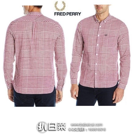 亚马逊海外购：Fred Perry 弗莱德·派瑞 男士 纯棉休闲衬衫  降至￥299.77