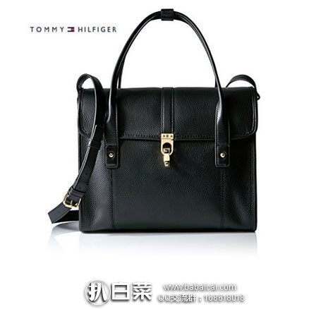 Tommy Hilfiger 汤米希尔费格   Kira 女士真皮手提斜挎包 原价$168，现降至3.3折$55.56