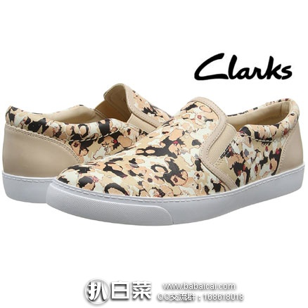 亚马逊海外购：Clarks 其乐  Glove Puppet 女士 真皮 印花一脚蹬平底鞋  降至￥244.42