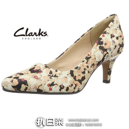 亚马逊海外购：Clarks 其乐 Isidora Faye女士 真皮印花高跟单鞋  售价￥290.83