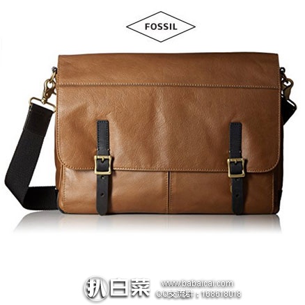 Fossil 化石 Defender系列 16英寸男士复古邮差包 降至$95.73