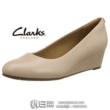 亚马逊海外购：Clarks其乐 Vendra Bloom 女士 真皮休闲坡跟单鞋  现售价￥282.78元