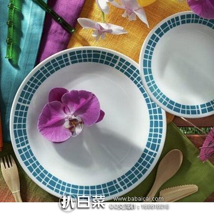 亚马逊海外购：CORELLE 美国康宁 餐具16件套  降至￥176.24，凑单免费直邮到手新低￥197.22