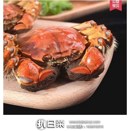 天猫商城：金沙溪 黄陂湖鲜活大闸蟹8只（公3两，母2两） 现￥158，领券减￥90实付￥68包邮