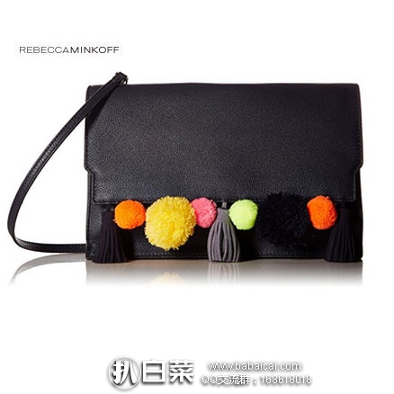 Amazon：Rebecca Minkoff 瑞贝卡明可弗 女士 真皮手拿斜挎包  原价$195，降至2.8折$54.68