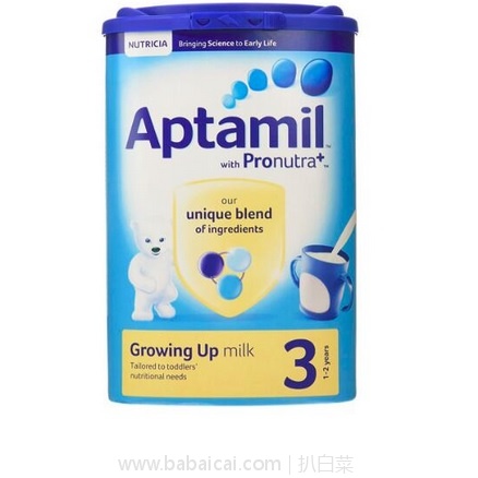英国亚马逊：Aptamil 爱他美 婴儿奶粉 3段 900g*6桶 特价£24（￥213）