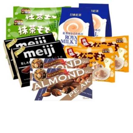 日本多庆屋：明治日东红茶巧克力零食多口味10件组合装 特价2969日元，用码减300，直邮免运含税到手3002日元（￥186）