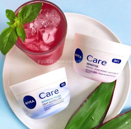 亚马逊海外购：NIVEA 妮维雅 Care 舒敏0油感润肤霜 200ml*3瓶 ，直邮含税到手史低￥47.8，折合￥15.9元/罐