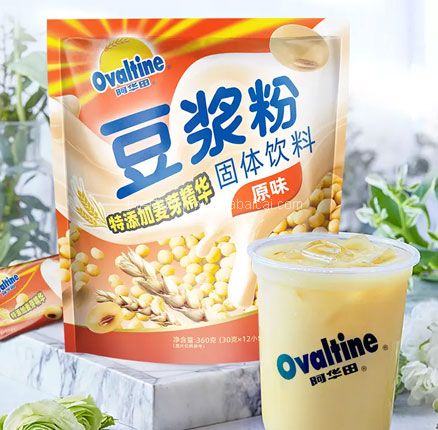 天猫商城：Ovaltine 阿华田 经典原味甜豆浆粉 30g*12条  现￥29.9，叠加￥10元优惠券，券后￥19.9元包邮